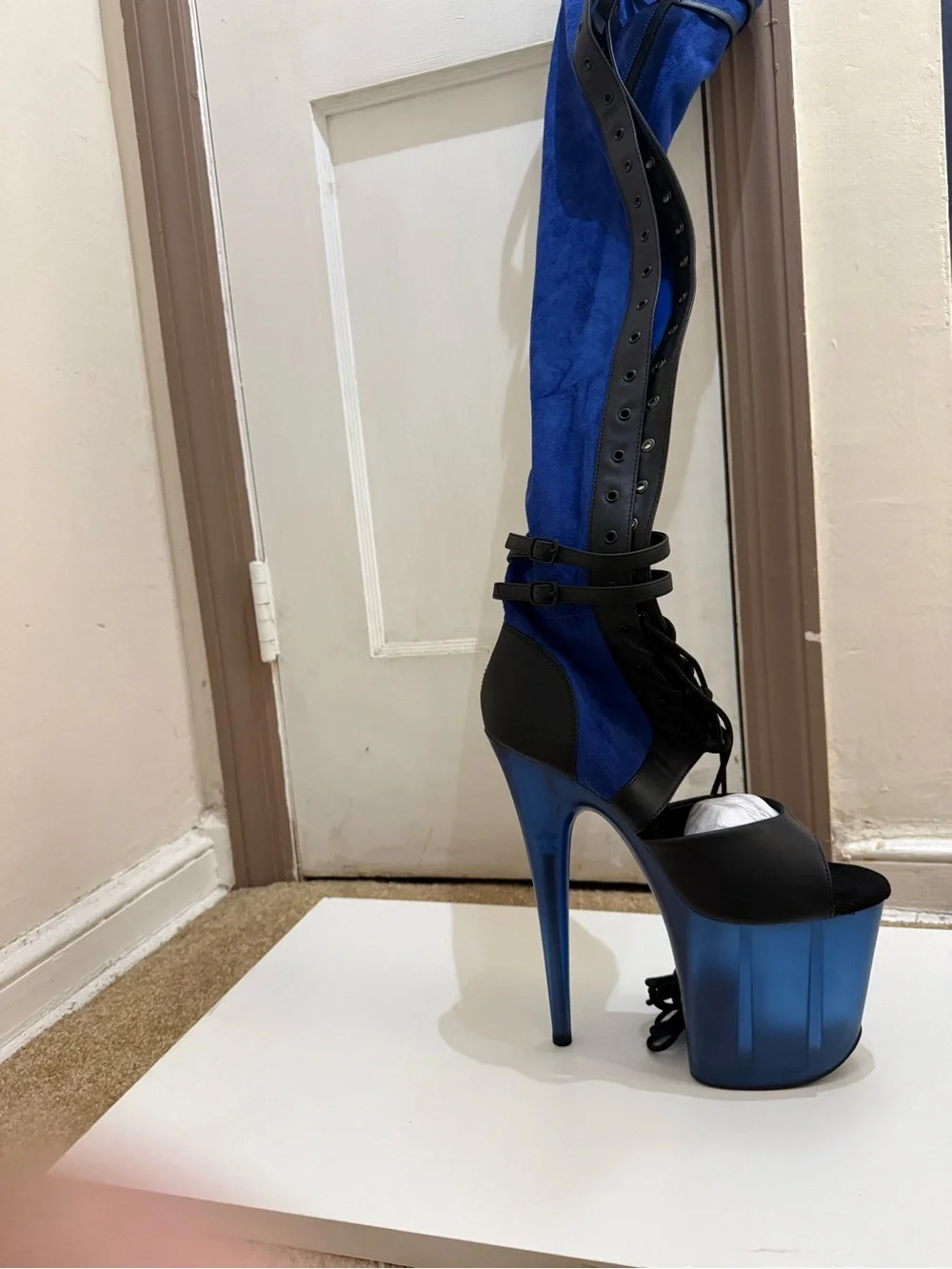Pleaser striking blue